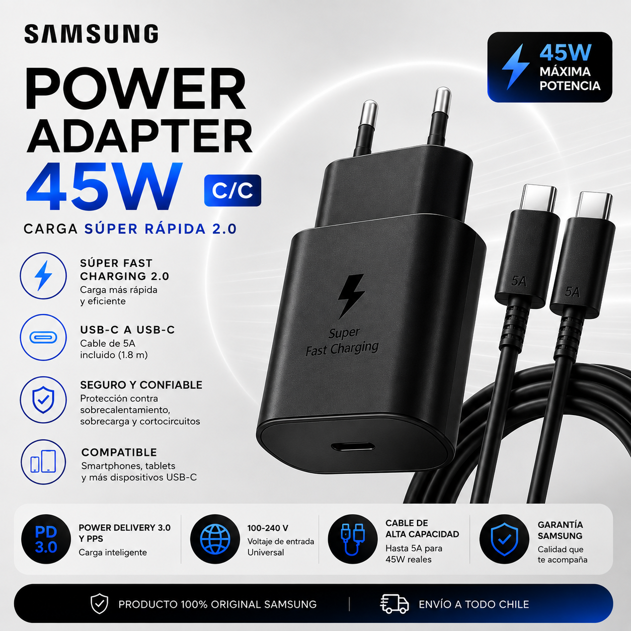 Samsung Power Adapter 45W C/C